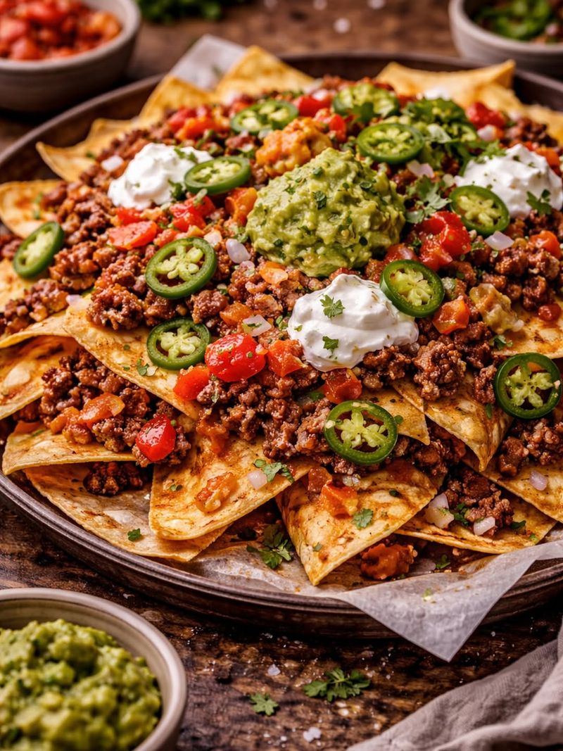 Ground beef nachos Ground beef nachos