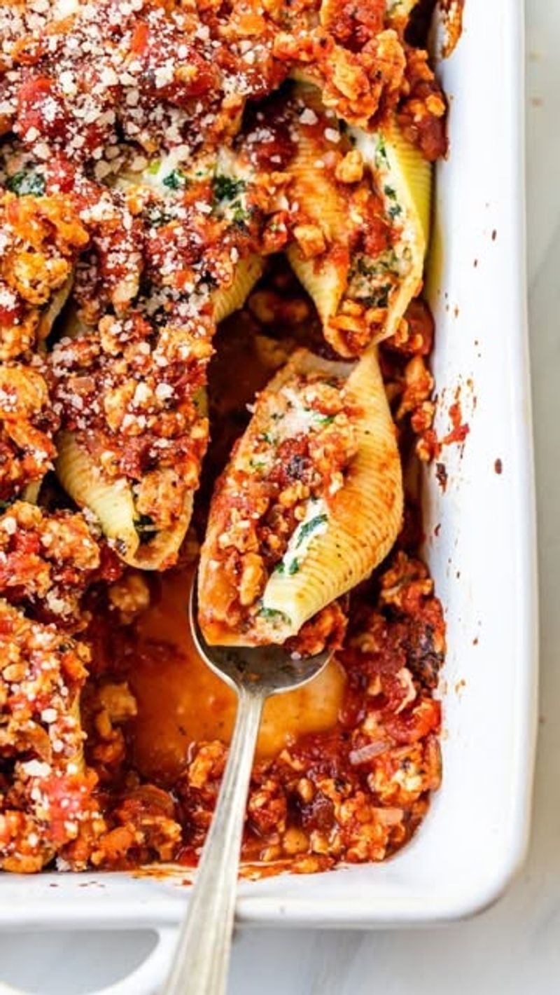 Ground beef stuffed shells