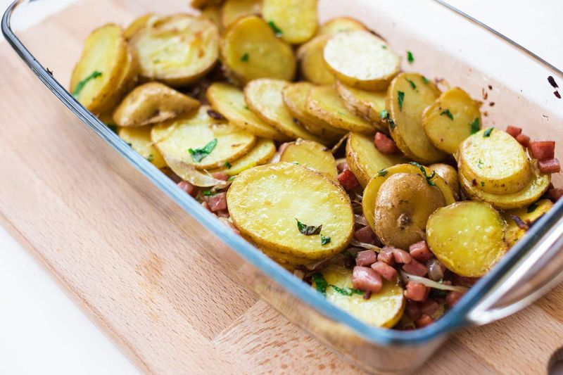 Ham with potatoes