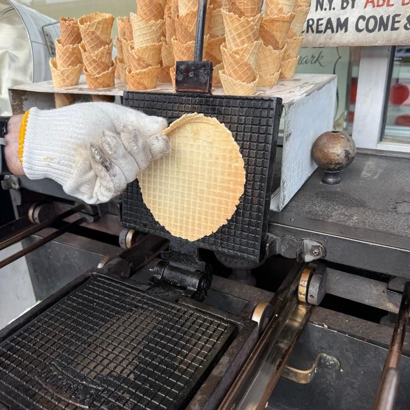 Handmade Ice Cream Cones Rolled Fresh Daily