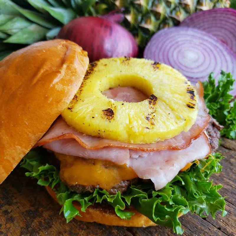 Hawaiian Burger with Pineapple - Hawaii