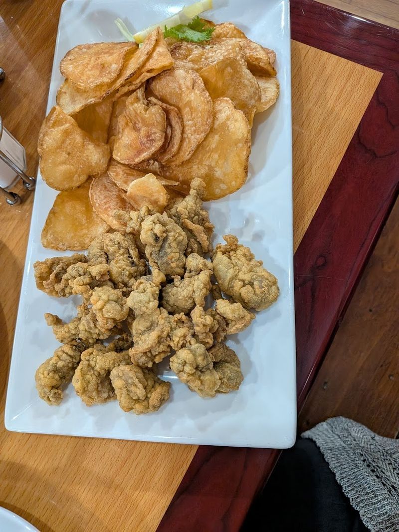 House-Made Chips and Hush Puppies