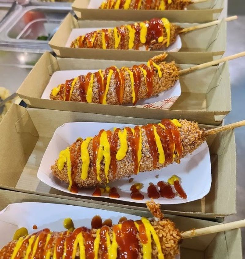 Korean-Style Corn Dog With Cheese Korean-Style Corn Dog With Cheese