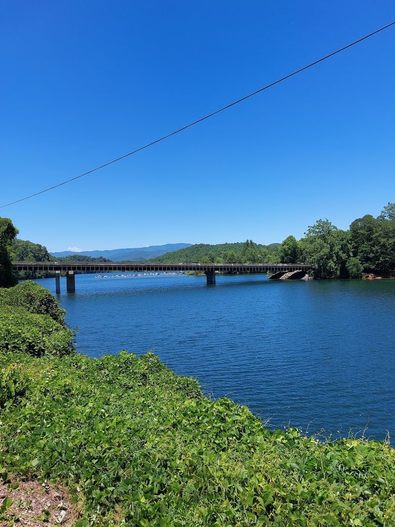 Lake Fontana and Bridge Scenery