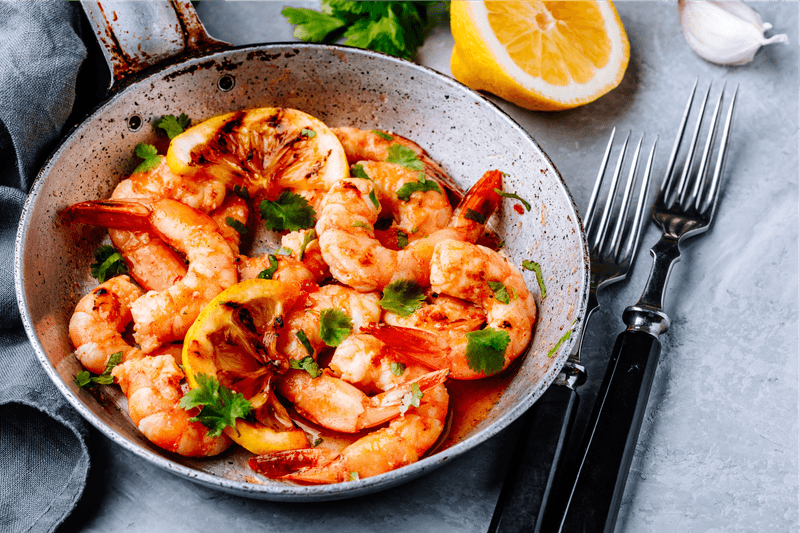 Lemon garlic shrimp