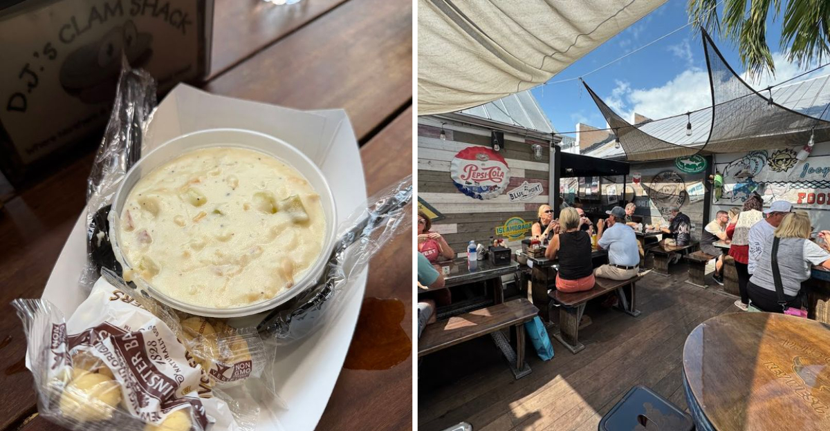 Locals say this funky Florida restaurant serves the best clam chowder in the state