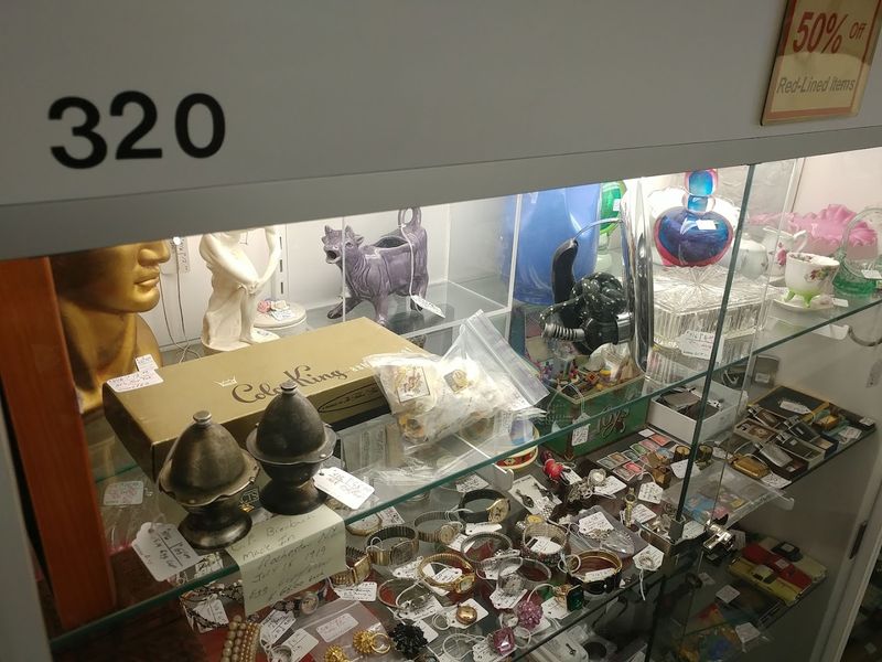 Locked Glass Cases Full of Rare Collectibles