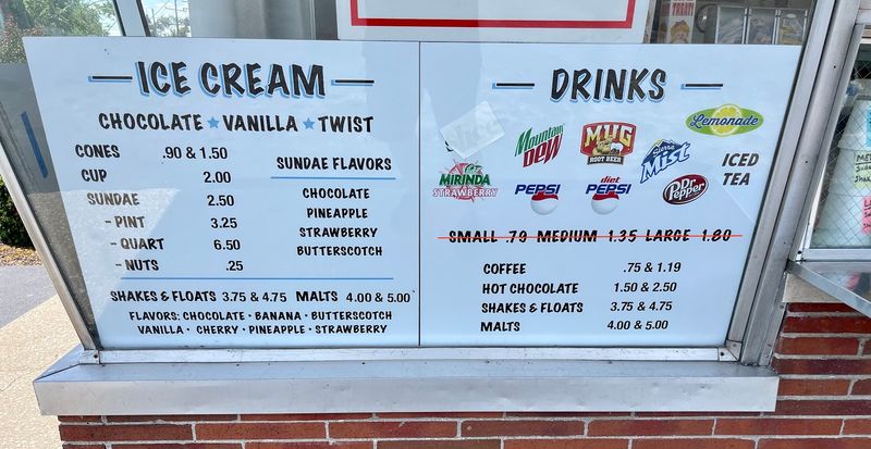 Malt Shakes and Soft Serve Ice Cream on the Menu