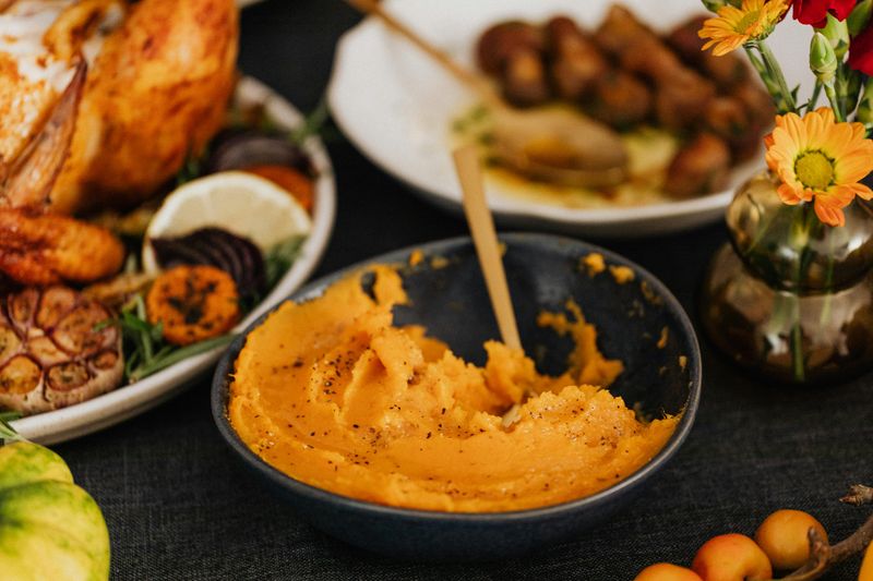 Mashed sweet potatoes