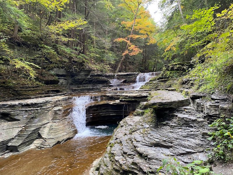 Multiple Cascading Falls Along a Single Trail Multiple Cascading Falls Along a Single Trail