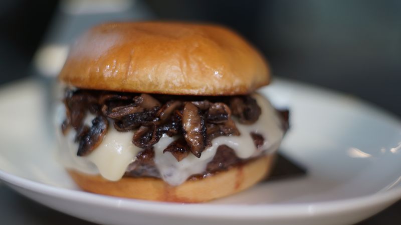 Mushroom and Swiss Burger for the Classic Lovers