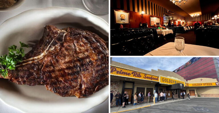 Nevada locals can’t stop talking about the mouth-watering bone-in ribeyes at this legendary steakhouse