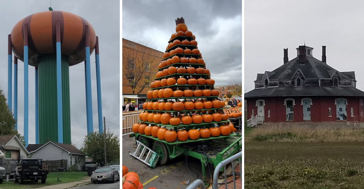 Ohio is home to the worlds largest pumpkin water tower and its incredibly quirky