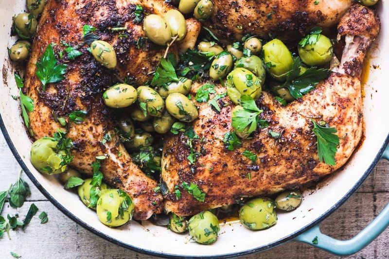 Olive and herb chicken