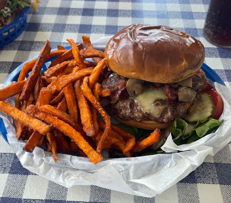 Onion Smashed Peppercorn Burger on Rye