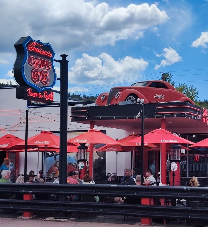 Outdoor Patio Seating With Route 66 Views