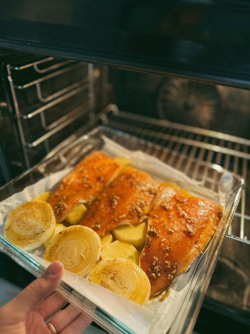 Oven roasted salmon