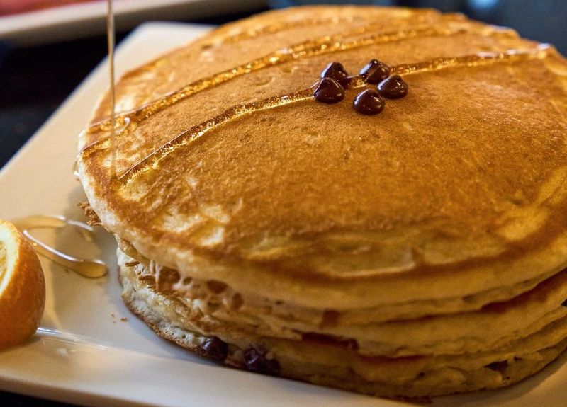 Pancakes So Big They Barely Fit the Plate