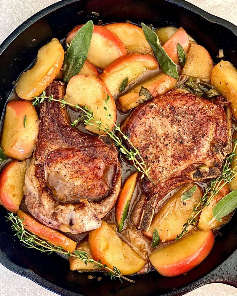Pork and apples
