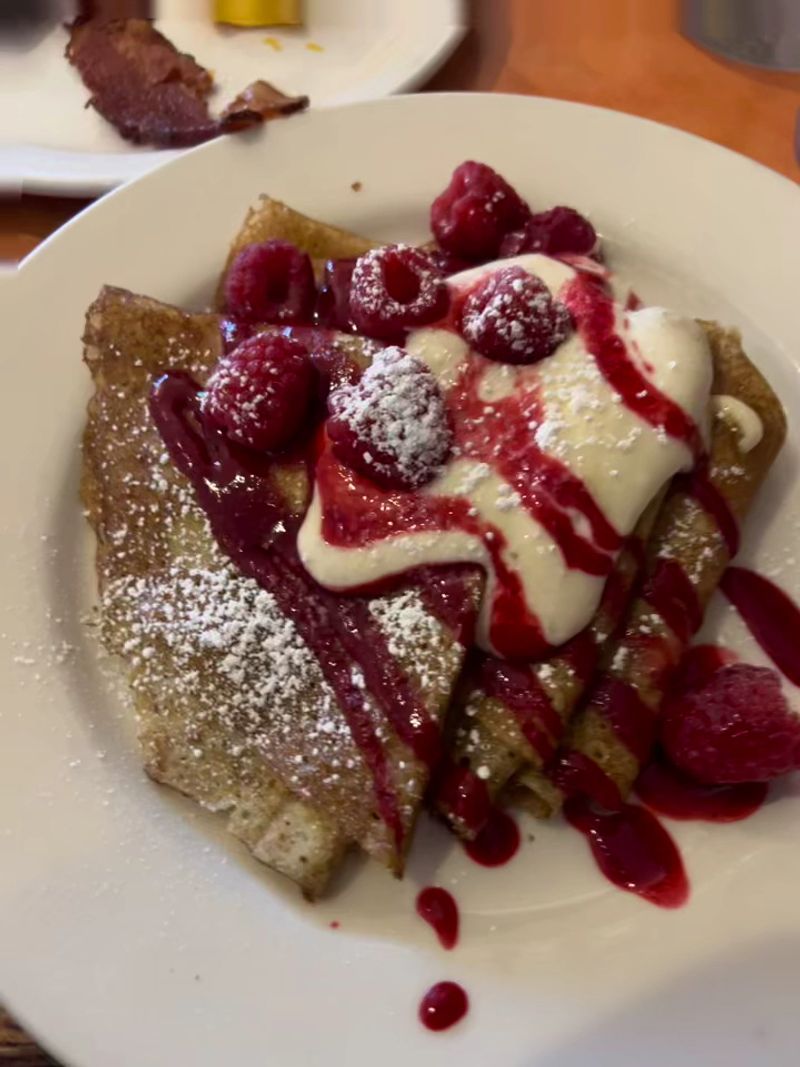 Raspberry Cream Crepes: Proof That Elegance Has a Place at a Diner