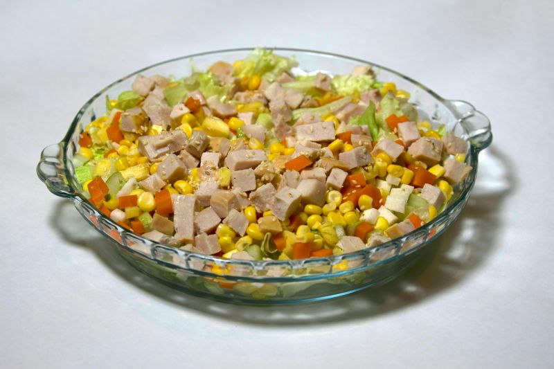 Salad with deli meat