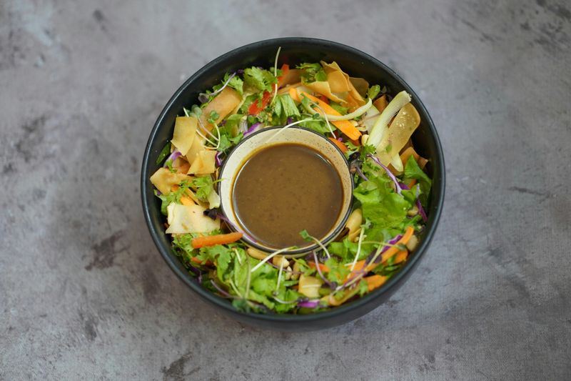 Salads with dressing
