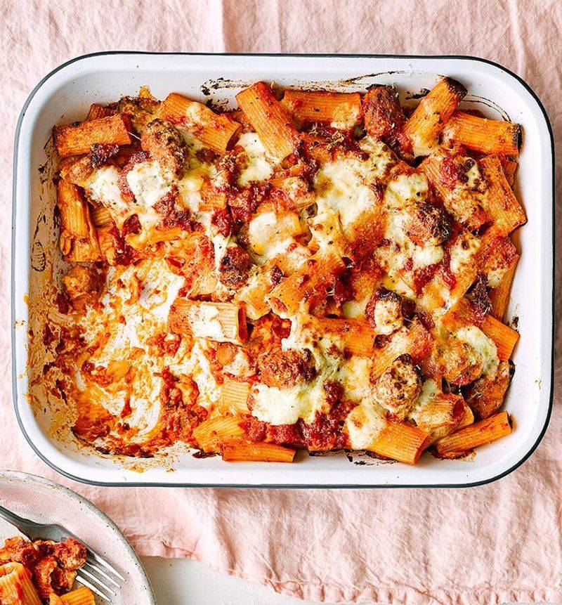 Sausage pasta bake