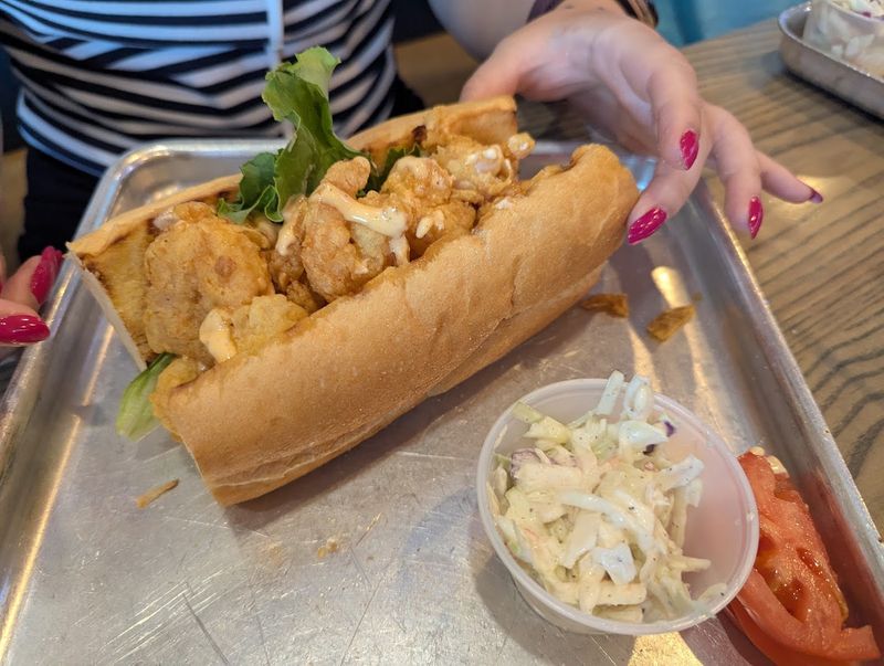 Shrimp Po'Boy and Hush Puppies: A Perfect Pair