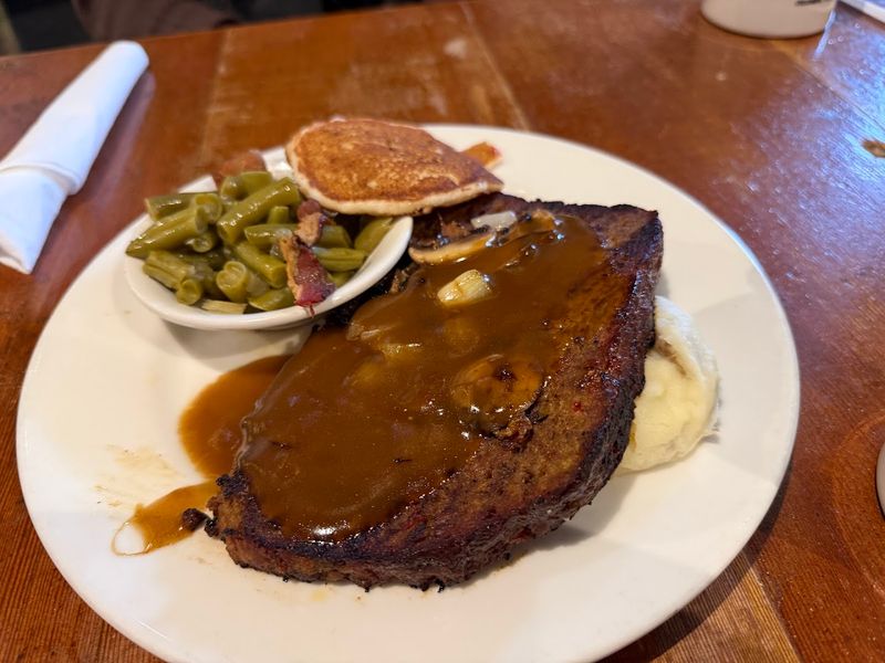 Smoked Meatloaf with Mushroom Gravy