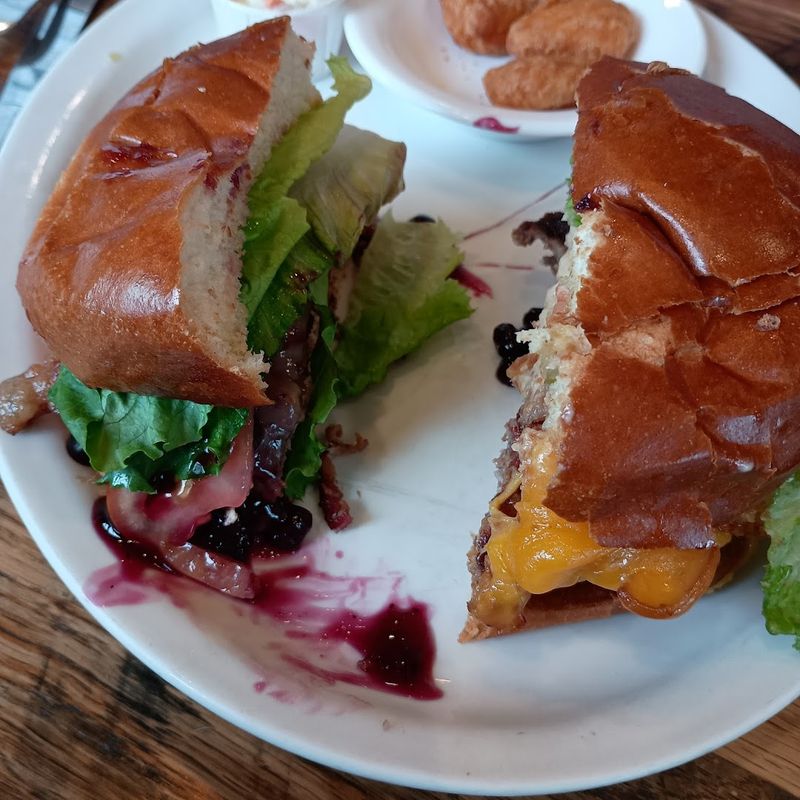 Smoky Mountain Burger with Blueberry Bourbon Jam Smoky Mountain Burger with Blueberry Bourbon Jam