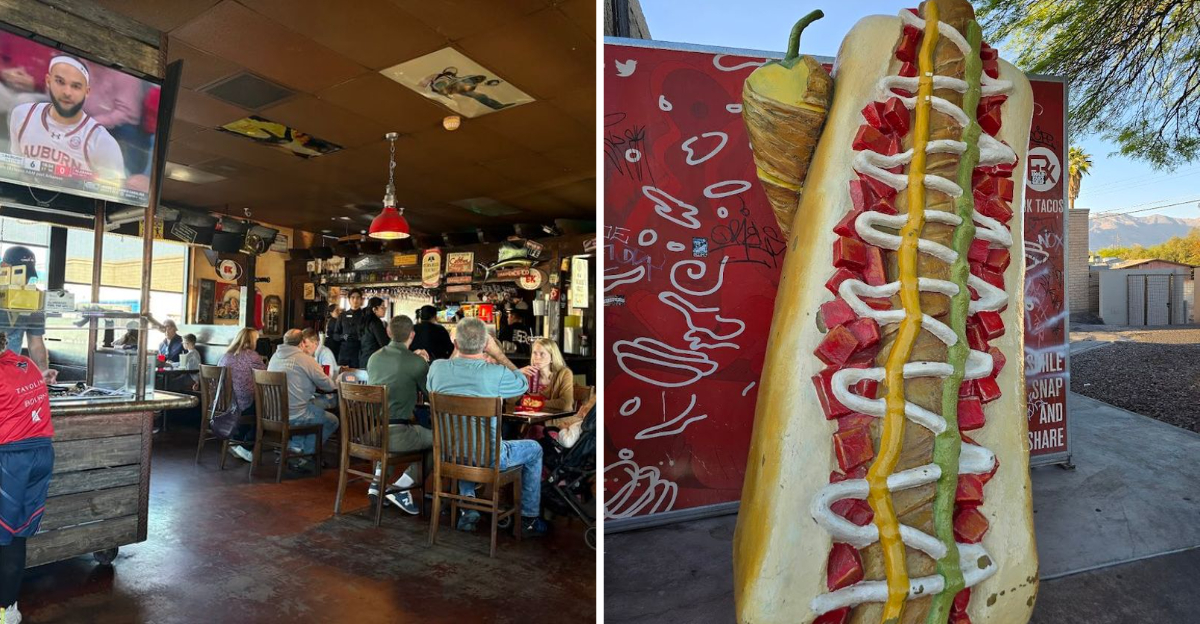 Some of Arizonas most mouthwatering Sonoran hot dogs are served at this unassuming eatery