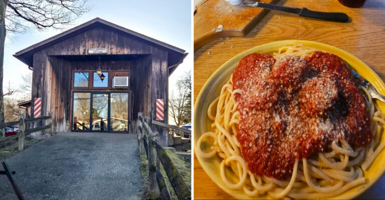 Some of Ohio’s best spaghetti is served inside this historic covered bridge restaurant