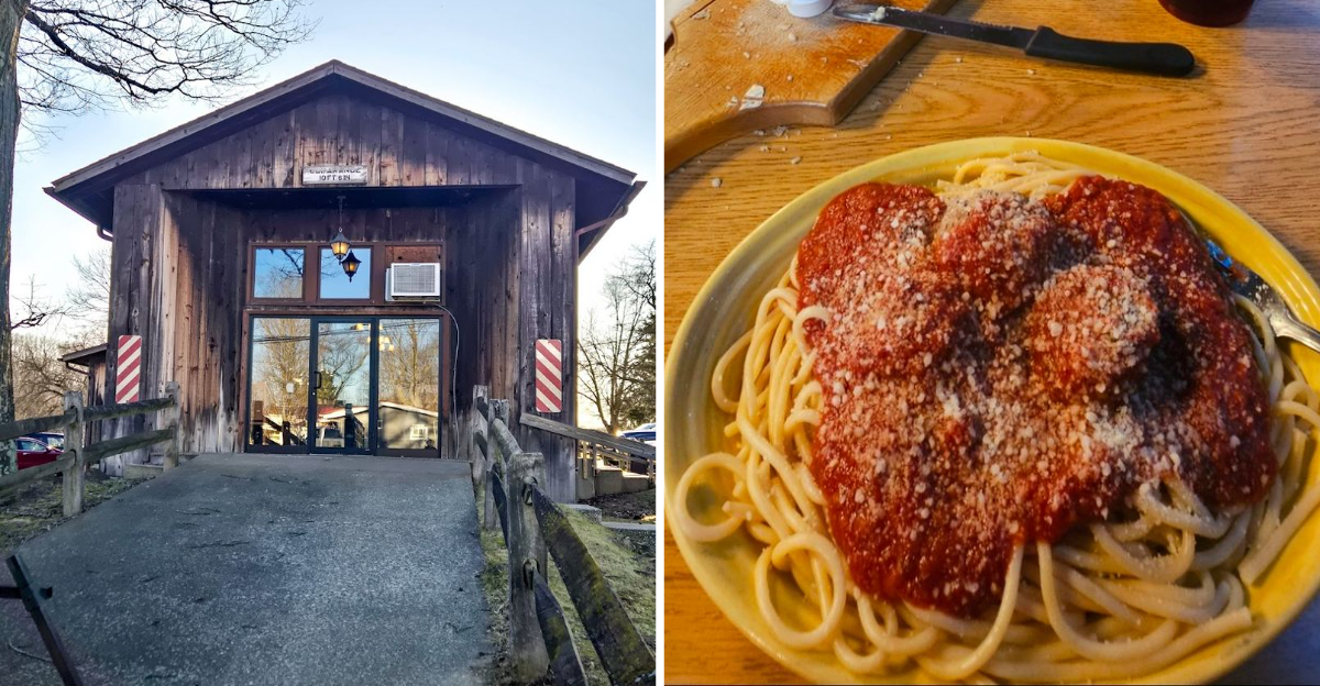 Some of Ohios best spaghetti is served inside this historic covered bridge restaurant