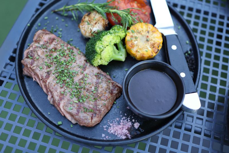 Steak and vegetables