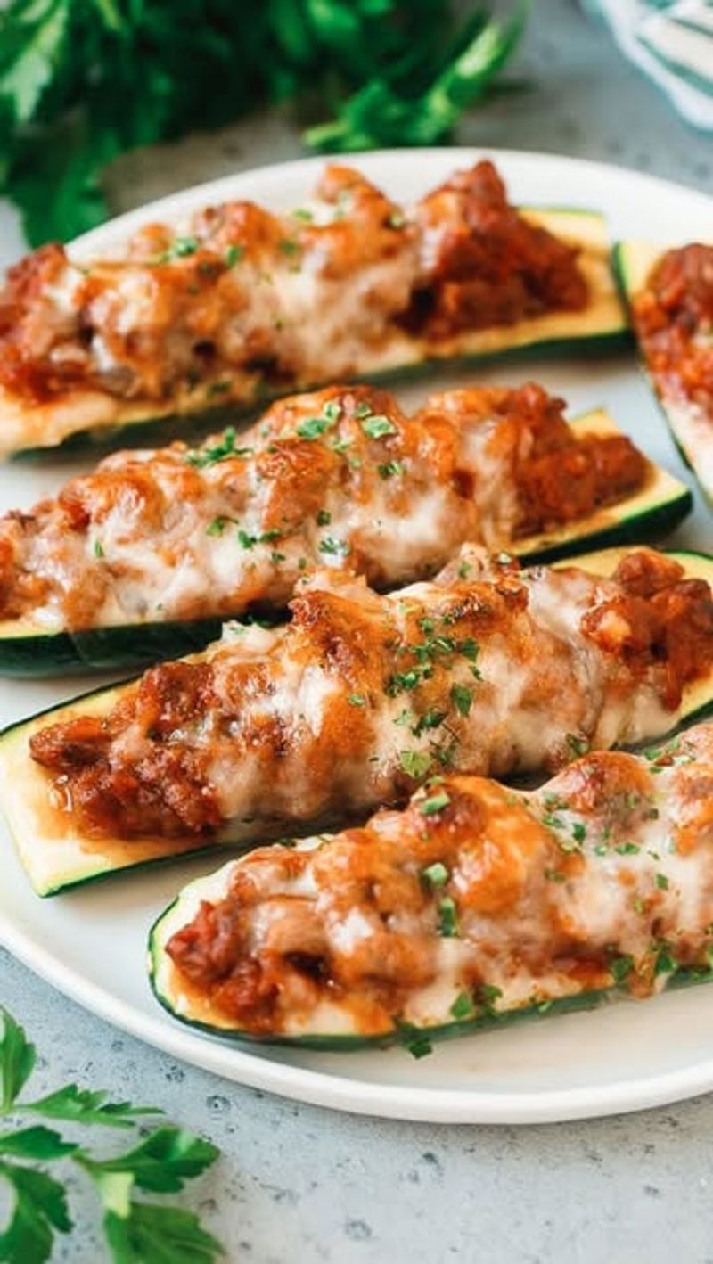 Stuffed zucchini boats