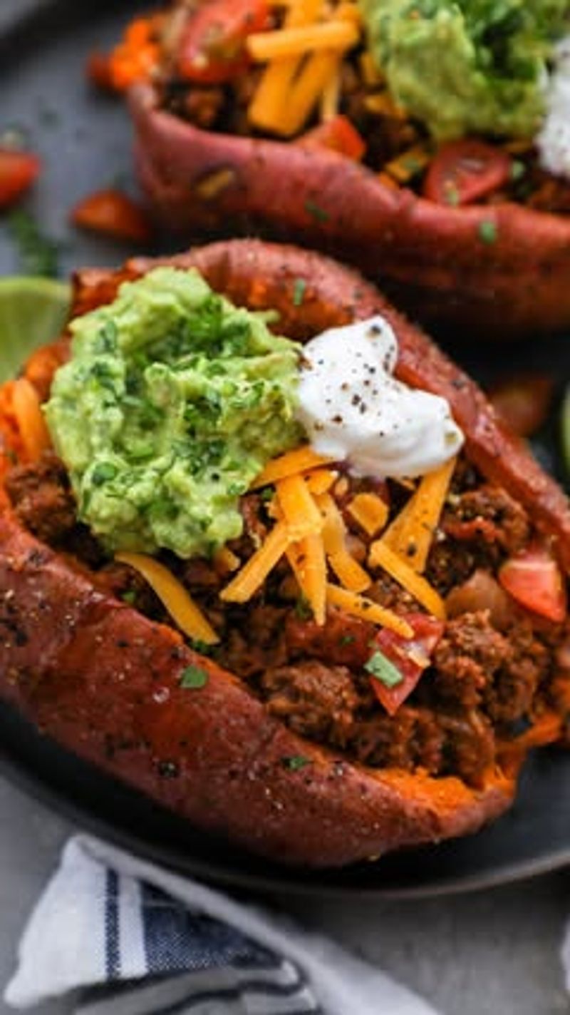 Taco stuffed sweet potatoes