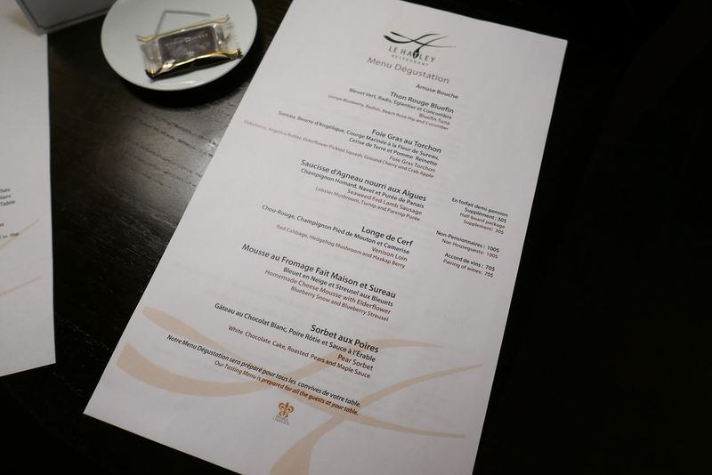Tasting menu