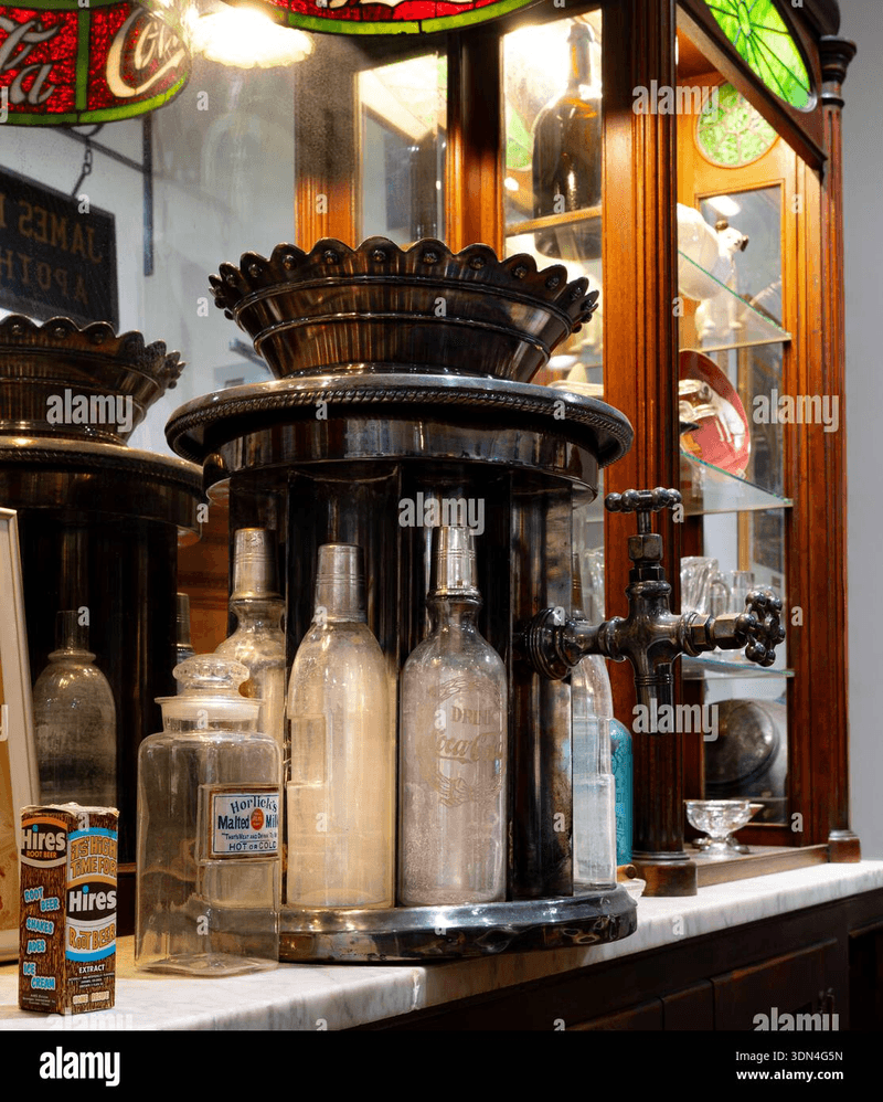 The Antique Pharmacy and Soda Fountain Replica Display The Antique Pharmacy and Soda Fountain Replica Display