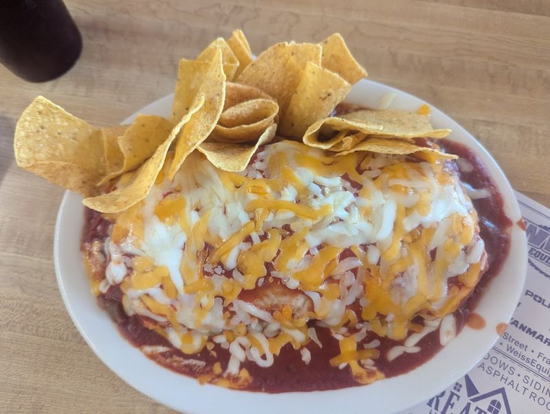 The Big Beef Burrito with Homemade Sauce