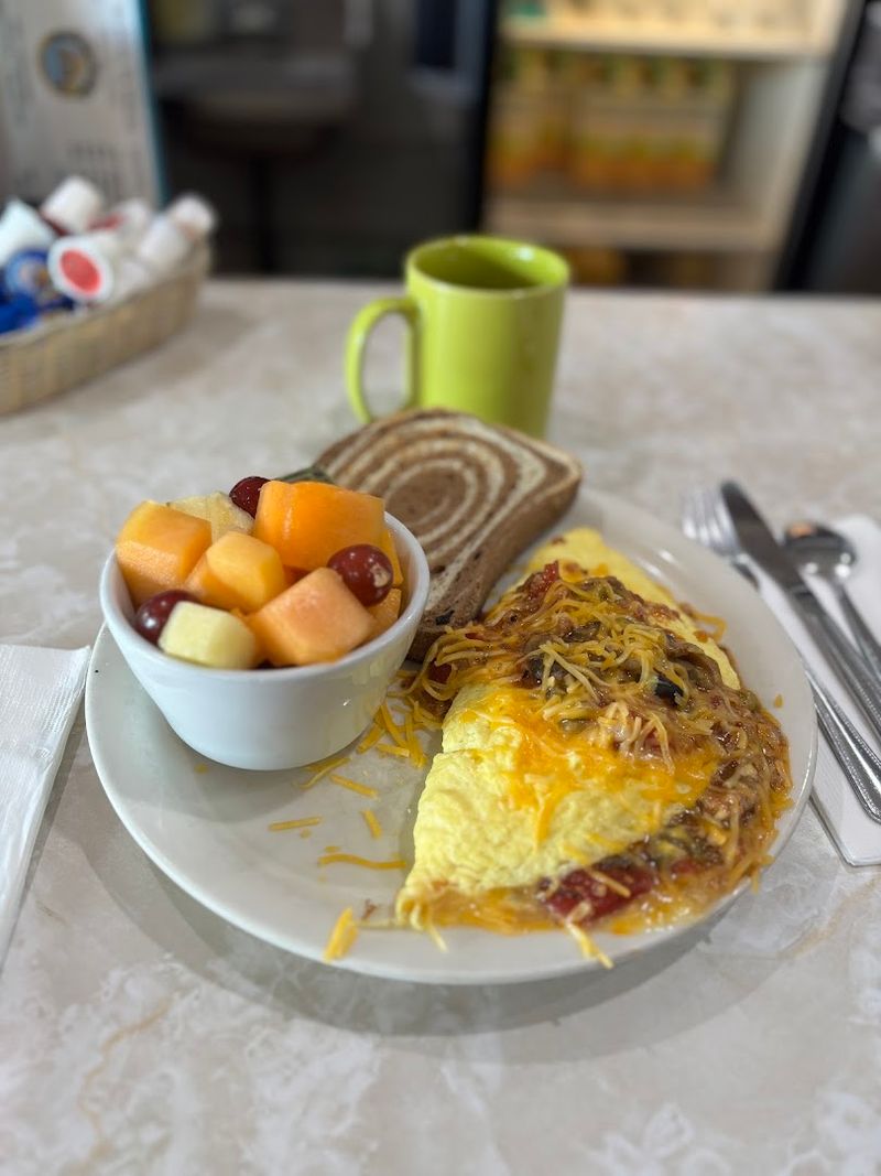 The Big Texan Omelet with Chili Topping