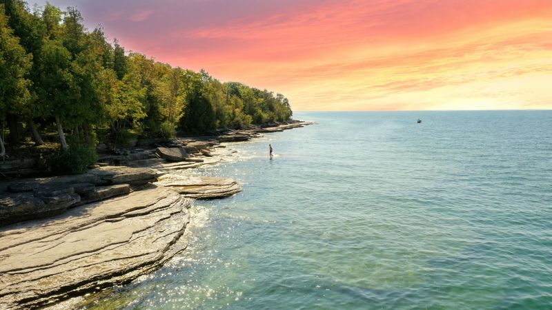 The Breathtaking Limestone Cliffs Along Lake Ontario