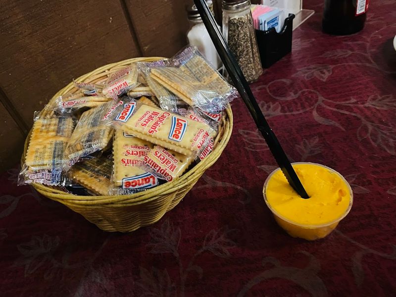 The Famous Cheddar Cheese Spread and Crackers