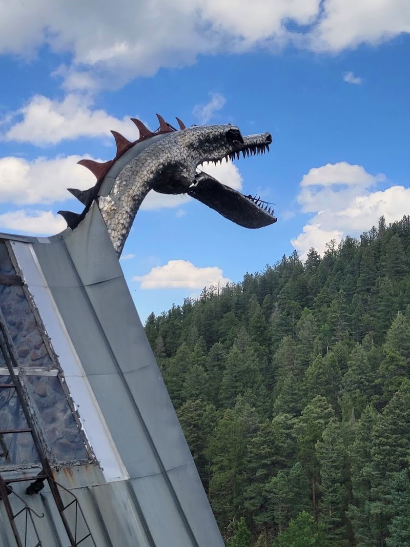 The Iconic Iron Dragon Breathing Fire