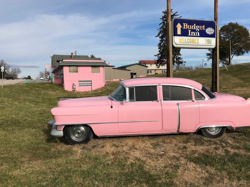 The Iconic Pink Cadillac Outside