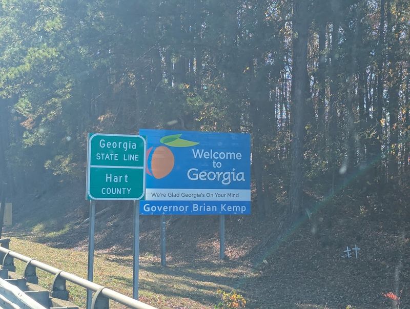 The Peach Detail That Makes Georgia's Sign Stand Out