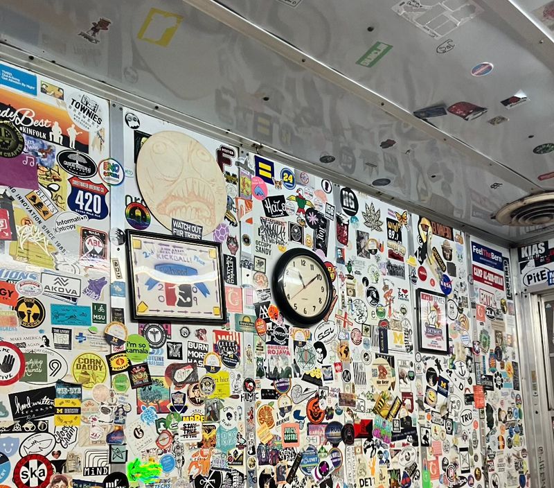 The Sticker-Covered Walls - A Living Art Gallery