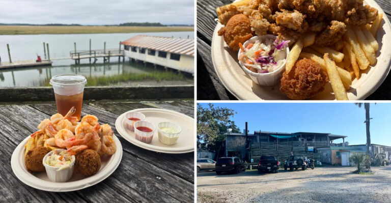 The best hush puppies in South Carolina are served at this no-frills waterfront gem