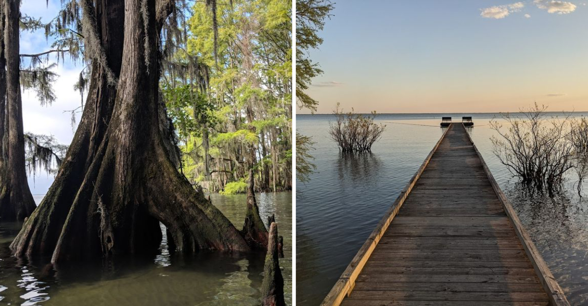 The crystal clear lake at this remote North Carolina park is breathtakingly beautiful