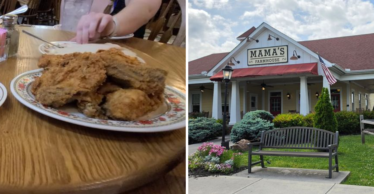 The fried chicken at this homey Tennessee buffet restaurant is out of this world delicious