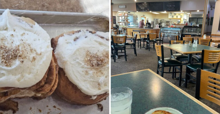 The giant cinnamon rolls at this Michigan cafe are almost too big for the plate